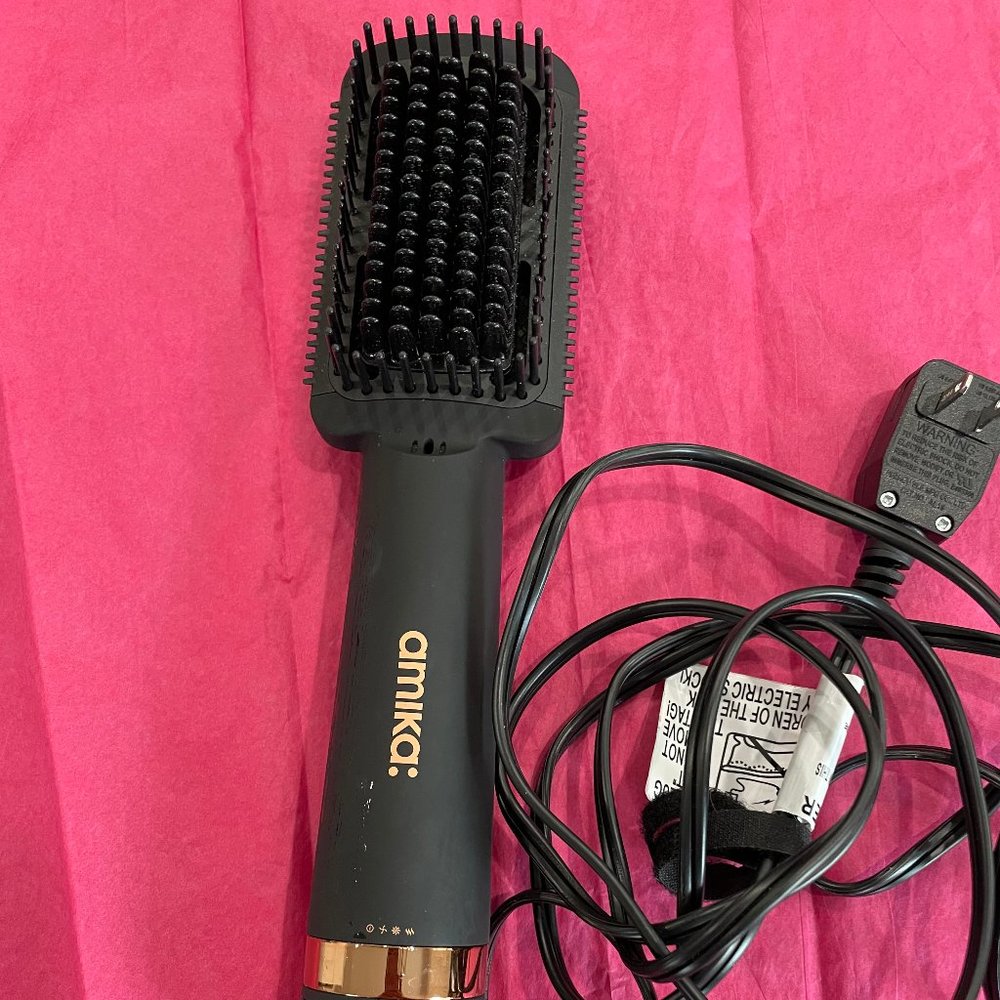 Amika double agent straightening blow dryer brush